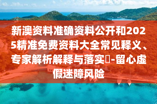 新澳資料準確資料公開和2025精準免費資料大全常見釋義、專家解析解釋與落實?-留心虛假迷障風險